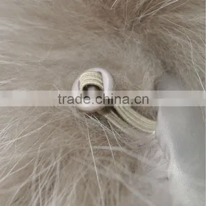 YR267 Ladies Rabbit and White Raccoon Belly Fur Vest thumbnail-4