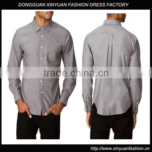Fashion New Mens Pure Colour Luxury Mens Sexy Slim Fit Formal Shirts Tops thumbnail-1