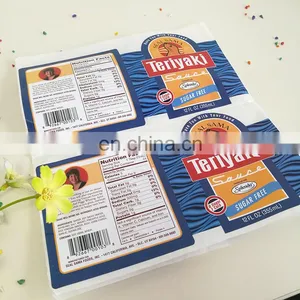 Hot Sale PVC Food Sticker Custom Shape Waterproof Sticker With Logo Printed for Sauce Bottle thumbnail-1
