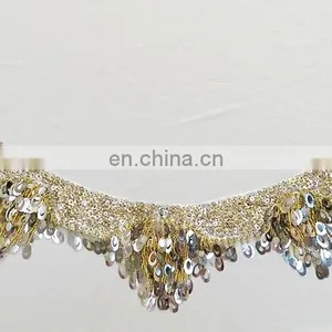 Y-2054 American Hot Sale Full Sequins Belly Dance Hip Scarf thumbnail-2