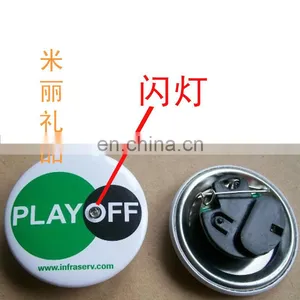 Factory Price Custom Christmas Printing LED Pin Light Badge With Magnet thumbnail-3
