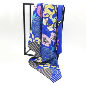 Fashion Style Classic Popular Custom Women Silk Scarf thumbnail-1