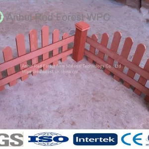 WPC Garden Fence Panel Wood Plastic Composite Cheap Garden Fencing thumbnail-2