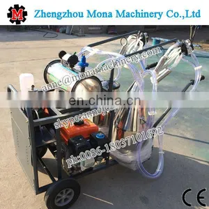 Piston Type Cow Milking Machine Price on Sale With 4 Claw and Single 25l Bucket thumbnail-4