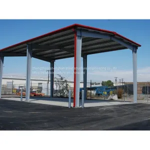 Prefab Steel Structure Canopy Garage Carport for Car Parking thumbnail-1