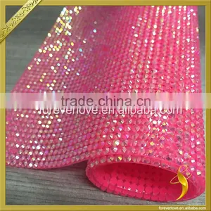 Decorative Red Hotfix Crystal Mesh Sheet Rhinestone Diamante Embellishment FRM-231 thumbnail-3
