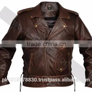 Motor Style Men Leather Jacket thumbnail-1