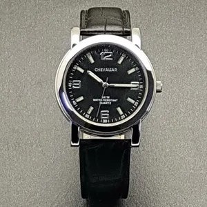 Stainless Steel Gents Watches Man Genuine Leather Fashion Quartz Watch thumbnail-1