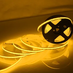 Cob Yellow Light Strip Led Led Chip Customize Logo DC24v 12v Flexible Yellow Color Led Cob Strip Blue Cob Led Strip Light thumbnail-2