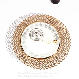 Hot-selling Luxury 38 cm Round Place Mats Embroidery Craftsmanship Fine Individual Table Mat thumbnail-1