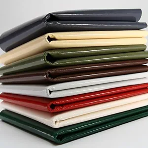 High Tear Strength Heavy Duty , Waterproof Fire Retardant Anti-UV PVC Coated Tarpaulin Truck Cover, Vinyl Tarp for Truck,Tent,Construction,Custom Size thumbnail-1