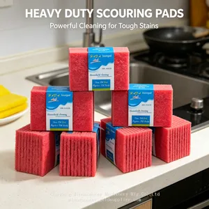 Stock Available Green Heavy‑Duty Scouring Pads Bulk Wholesale for Hotel Restaurant Cleaning Supplies thumbnail-2
