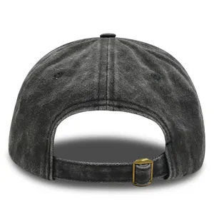 Wholesale Custom Logo Unisex Vintage Cotton Adjustable Trucker Dad Hat Dyed Distressed Sports Caps Washed Baseball Cap thumbnail-5