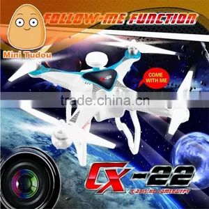2015 New Dron CX-22 4CH 6-Axis Dual GPS RC Quadcopter HD Camera and FPV Drone With Light One Key Return thumbnail-1