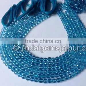 AAA Grade Swiss Blue Topaz Faceted Round Beads thumbnail-1