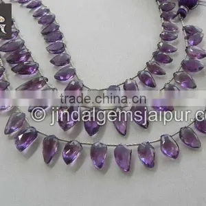 Amethyst Faceted Uneven Leaf Beads Of Fine Quality thumbnail-1