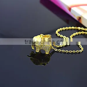 Wholesale Indonesian Market Elephant Stainless Steel Gold Jewellery Pendant Necklaces Supplier's Choice thumbnail-3