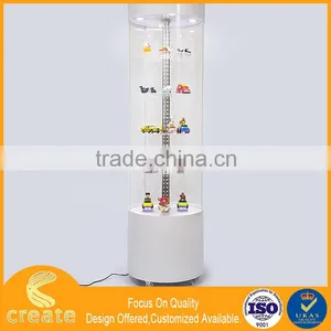 Rotating Transparent Glass(acrylic) Metal/aluminum Showcase for Your Products Displaying thumbnail-1