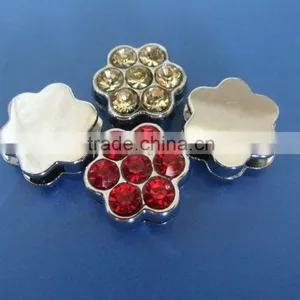 Compet Wholesale Zinc Alloy Metal Plum Flower 10mm Slide Charms thumbnail-2