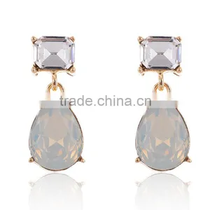 Hot Sale Designs Cheap Wholesale Fake Colored Diamond Stud Earrings for Girls thumbnail-3