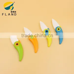 New Arrival Interesting Colour ABS Handle Ceramic Blade Bird Shaped Knife thumbnail-3