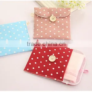 Nice Dots Ladies Cotton Sanitary Napkin Bag thumbnail-2