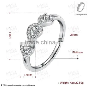 SGS Certified LEKANI 18K Gold Plated Latest Design Diamond Ring for Sale thumbnail-3