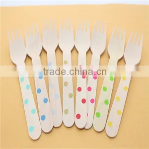 Event&Party Supplies Disposable Wooden Knife Fork Spoon Wooden Cutlery thumbnail-3