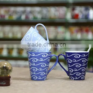 Cheap Glow Ceramic Glaze Coffee Mugs With Spoon thumbnail-1