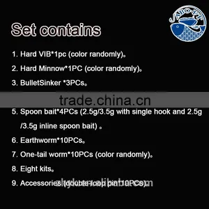 2016 Wholesales Price Best Sell Hard and Sequins Fishing Lure Set thumbnail-6