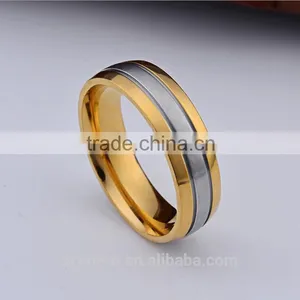 12pcs/lots Wholesale AAA+ CZ Couple Ring 18k Gold Plated Stainless Steel Latest Wedding Designs thumbnail-3