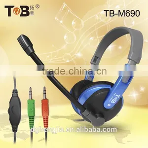 Custom Designed Headphone Manufacturers Adjustable Fashion Modeling Headphone With Detachable Mic for Computer thumbnail-1