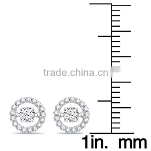 China Wholesale Sterling Silver White Cubic Zirconia Dancing Diamond Jewelry Set thumbnail-6