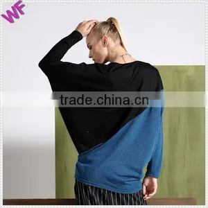 Top Fashion Batwing Sleeve Knitted Woman Model Simple Blouse thumbnail-3