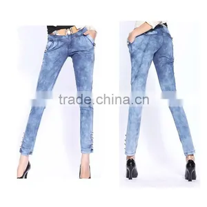 2015 New Women Ripped Skinny Jeans (DS120190) thumbnail-1