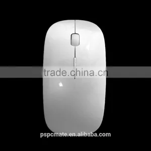 White Color Gloosy Finish Flat 2.4ghz Usb Wireless Optical Mouse Driver for Laptop and PC thumbnail-3