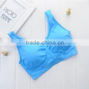 Wholesale Underwear Women Crop Top Seamless Bra With Padded Cup thumbnail-2