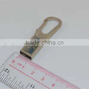 4G 8G 16G 32G Metal USB Flash Drive With Snap Hook thumbnail-3