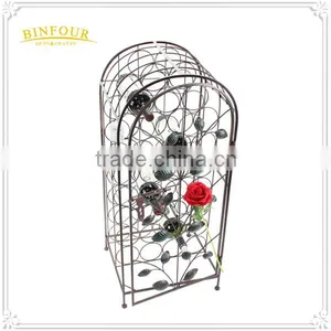 Customized Floor Standing Display Rack Metal Wine Rack Cabinets thumbnail-3