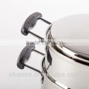 2015 New Charms 2 Layers Multi Function Stainless Steel Bamboo Steamer Pot With Handle & Lid, Stainless Steel Steamer thumbnail-2