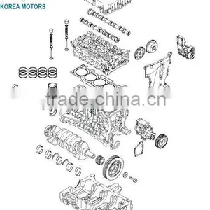 NEW ENGINE GASOLINE G4KC EURO-4 ASSY-SUB COMPLETE SET FROM MOBIS FOR VEHICLES 2005-09 MNR thumbnail-2