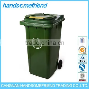240 Liters Large Plastic Waste Bins With Wheels,Public Plastic Garbage Bin,Garden Rubbish Bin thumbnail-2