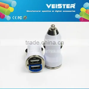 Powerful White 2.1A Dual USB Port Car Charger Adapter For IPhone 6 & 6 Plus 5S 5C 5 From Veister thumbnail-1