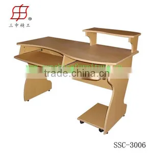 Wooden Computer Desk for 2 Computers thumbnail-1