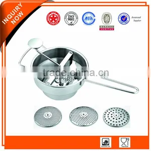 Stainless Steel Kitchen Grater With 3 Grinding Plates thumbnail-1