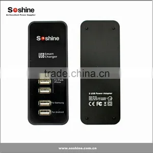 Soshine 3.1A 5 Port USB Portable Travel Charger Rapid Charger for IPhone IPad Android Devices Universal Usb Charger thumbnail-1
