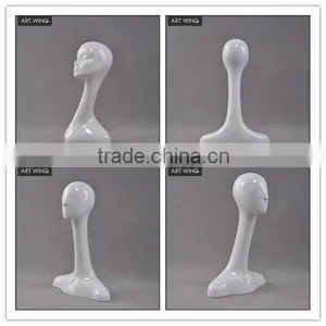 Long Neck Realistic Maniquies Women Heads to Display for Wigs thumbnail-2