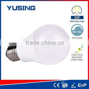 9W A60 Dimmable Color Temperature Adjustable LED Bulb Light thumbnail-1