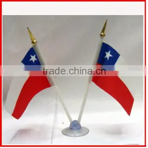 Chile Table Flag,14*21cm Blue White Red Flag,country Flag With Sucker thumbnail-1