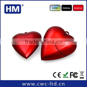 Bulk Cheap 1gb Promitonal Red Heart Shape Pen Drive thumbnail-1